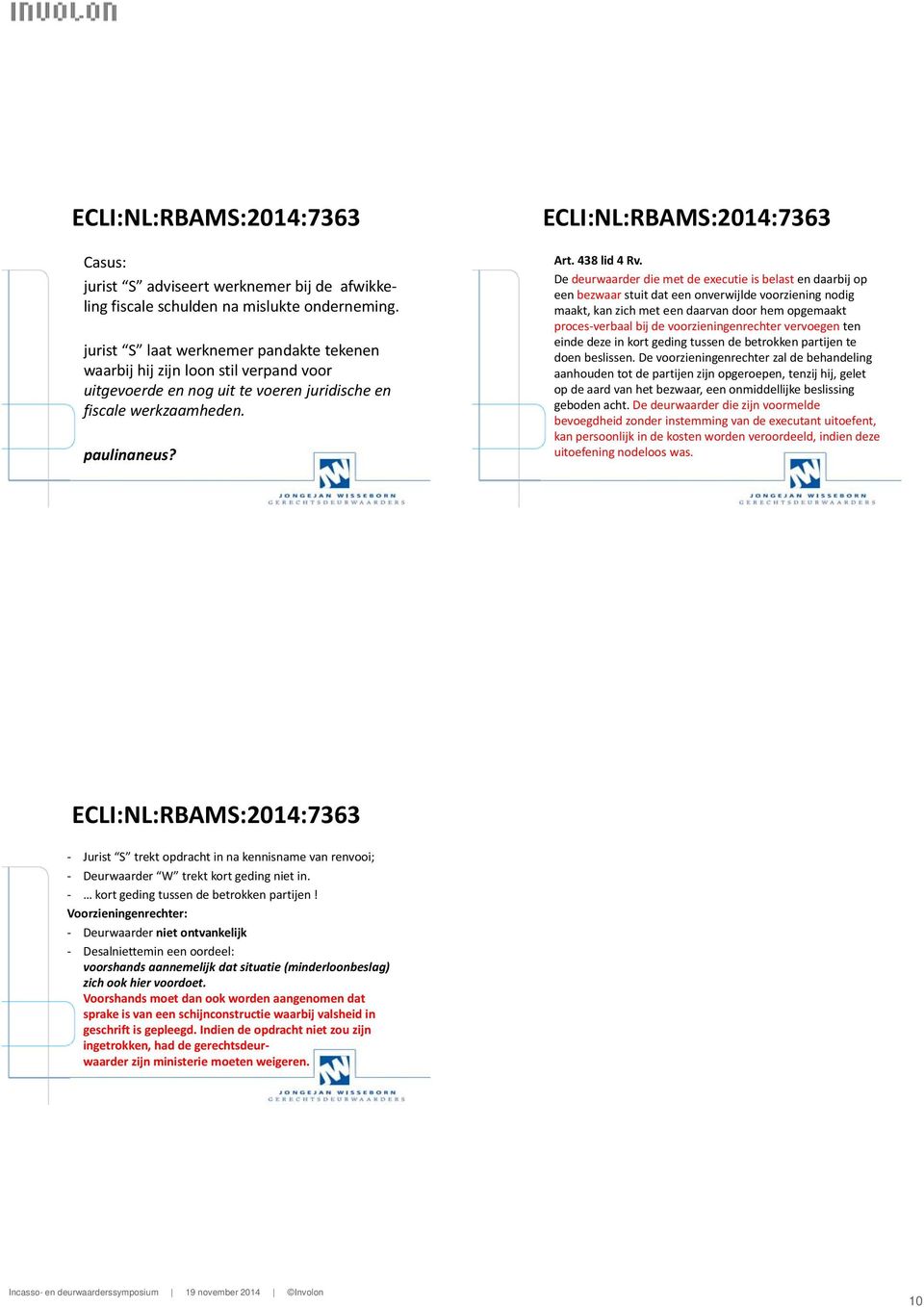 ECLI:NL:RBAMS:2014:7363 Art. 438 lid 4 Rv.