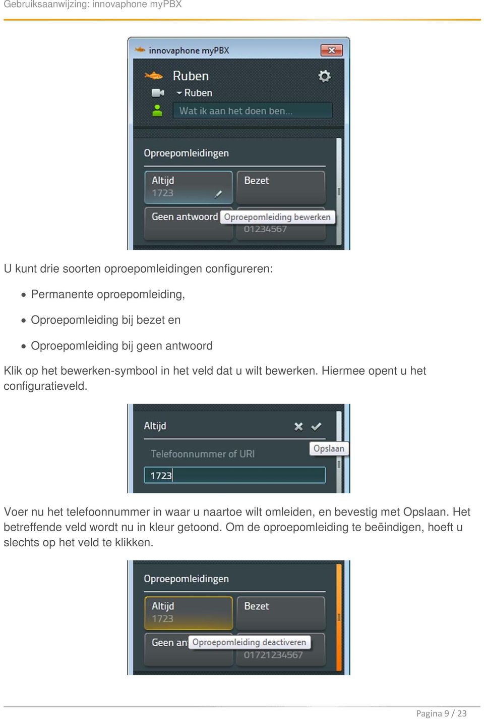 Hiermee opent u het configuratieveld.