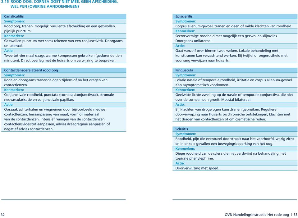 Direct overleg met de huisarts om verwijzing te bespreken. Contactlensgerelateerd rood oog Rode en doorgaans tranende ogen tijdens of na het dragen van contactlenzen.