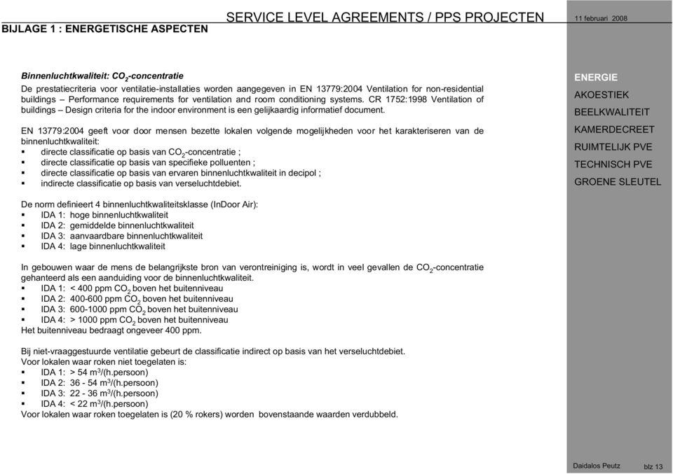 CR 1752:1998 Ventilation of buildings Design criteria for the indoor environment is een gelijkaardig informatief document.