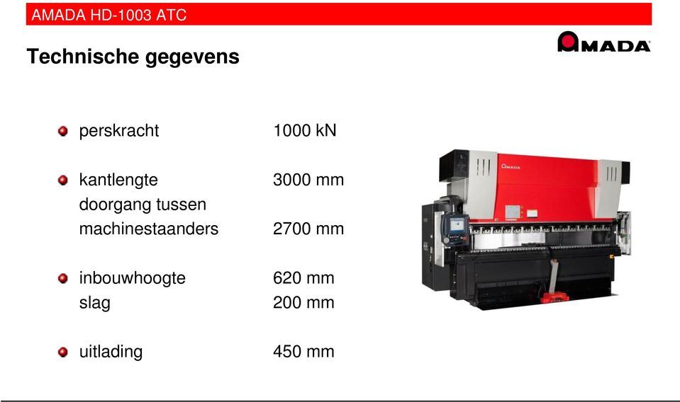 machinestaanders 3000 mm 2700 mm