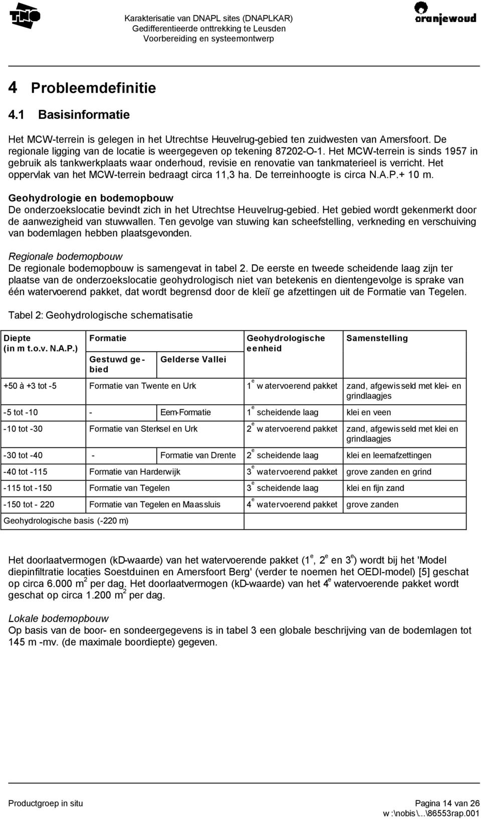 Het MCW-terrein is sinds 1957 in gebruik als tankwerkplaats waar onderhoud, revisie en renovatie van tankmaterieel is verricht. Het oppervlak van het MCW-terrein bedraagt circa 11,3 ha.