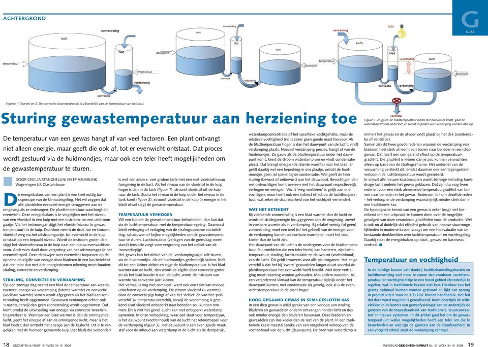 De temperatuur van een gewas hangt af van veel factoren. Een plant ontvangt niet alleen energie, maar geeft die ook af, tot er evenwicht ontstaat.