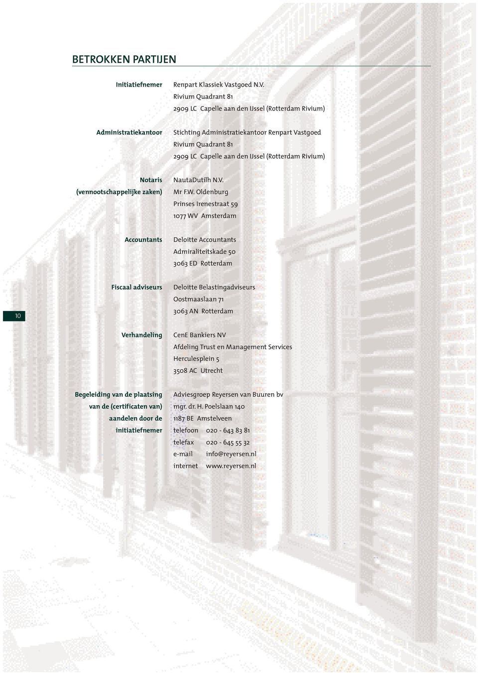 Rivium Quadrant 81 2909 LC Capelle aan den IJssel (Rotterdam Rivium) Administratiekantoor Stichting Administratiekantoor Renpart Vastgoed Rivium Quadrant 81 2909 LC Capelle aan den IJssel (Rotterdam