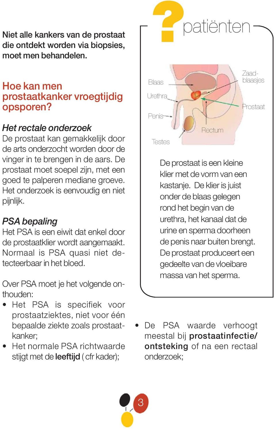 Het onderzoek is eenvoudig en niet pijnlijk. PSA bepaling Het PSA is een eiwit dat enkel door de prostaatklier wordt aangemaakt. Normaal is PSA quasi niet detecteerbaar in het bloed.
