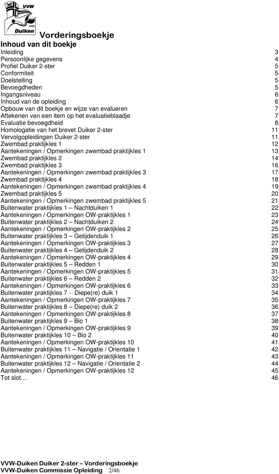 Aantekeningen / Opmerkingen zwembad praktijkles 1 13 Zwembad praktijkles 2 14 Zwembad praktijkles 3 16 Aantekeningen / Opmerkingen zwembad praktijkles 3 17 Zwembad praktijkles 4 18 Aantekeningen /