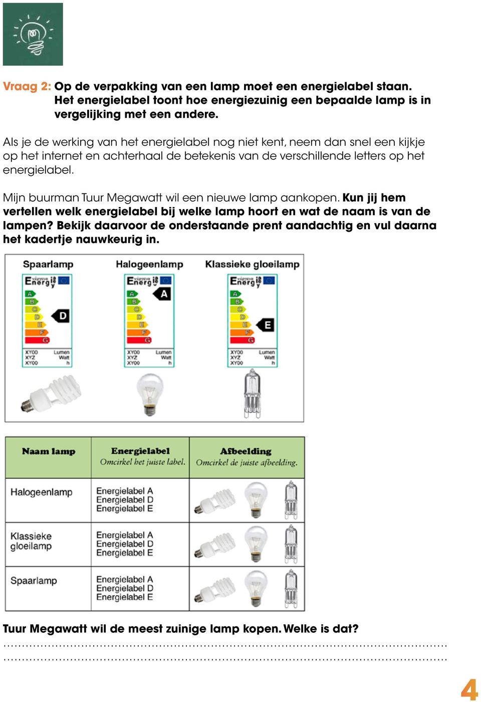 Als je de werking van het energielabel nog niet kent, neem dan snel een kijkje op het internet en achterhaal de betekenis van de verschillende letters op het