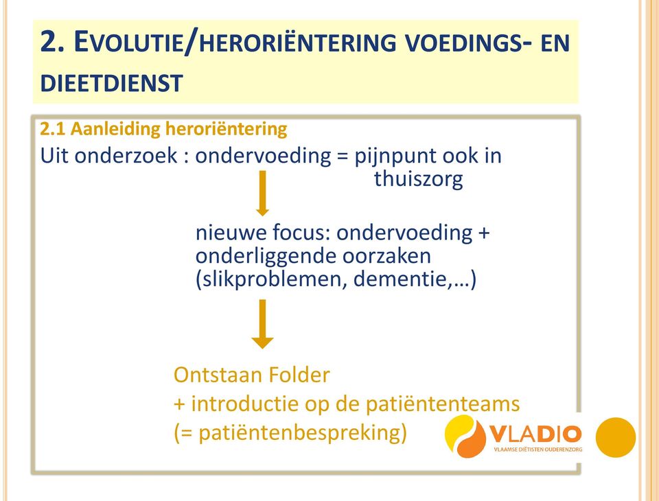 in thuiszorg nieuwe focus: ondervoeding + onderliggende oorzaken