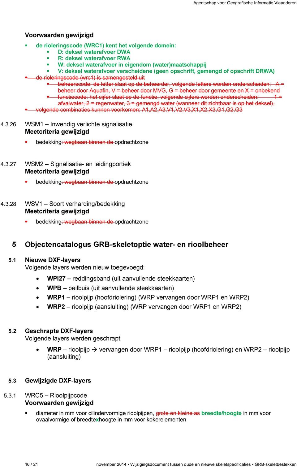 beheer door MVG, G = beheer door gemeente en X = onbekend functiecode: het cijfer slaat op de functie, volgende cijfers worden onderscheiden: 1 = afvalwater, 2 = regenwater, 3 = gemengd water