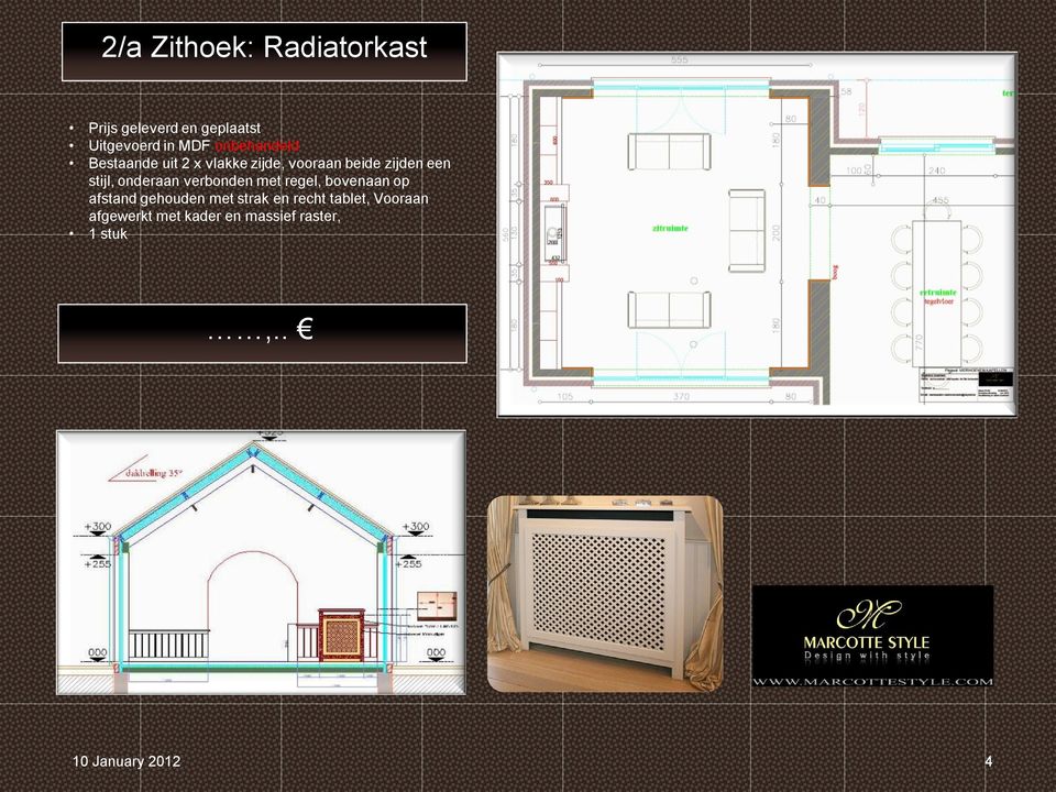 met regel, bovenaan op afstand gehouden met strak en recht tablet,