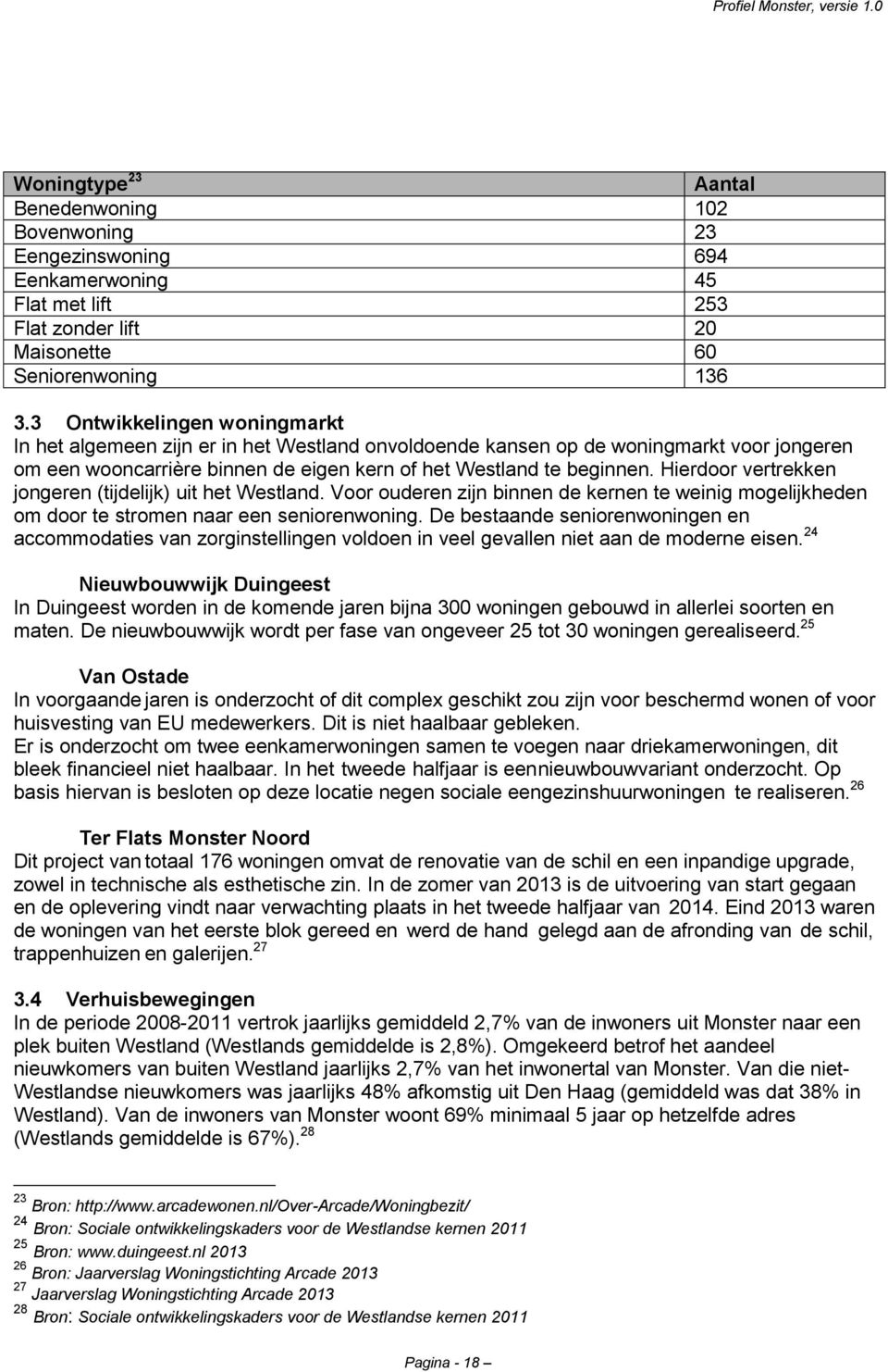 Hierdoor vertrekken jongeren (tijdelijk) uit het Westland. Voor ouderen zijn binnen de kernen te weinig mogelijkheden om door te stromen naar een seniorenwoning.