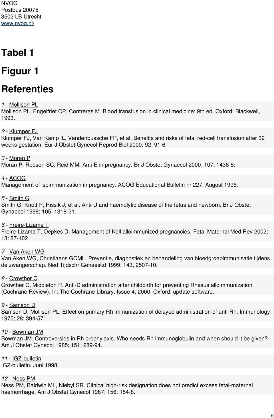 Eur J Obstet Gynecol Reprod Biol 2000; 92: 91-6. 3 - Moran P Moran P, Robson SC, Reid MM. Anti-E in pregnancy. Br J Obstet Gynaecol 2000; 107: 1436-8.