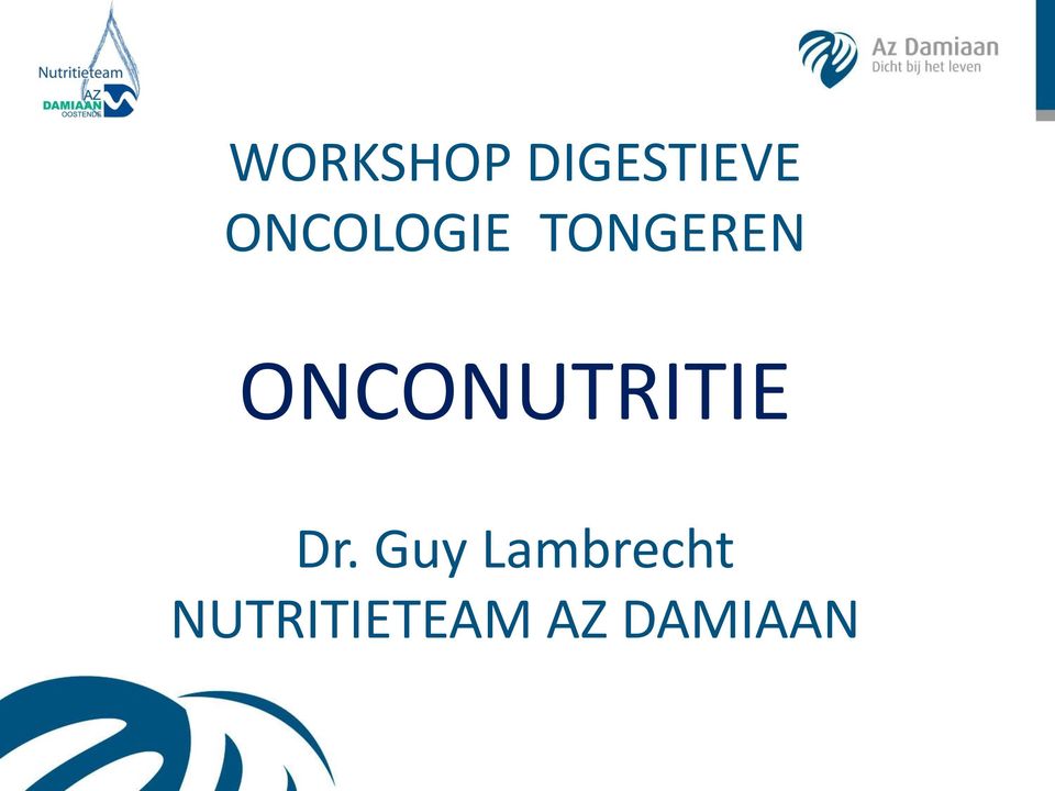 ONCONUTRITIE Dr.