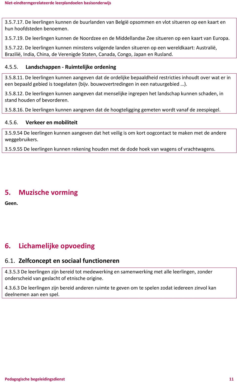 De leerlingen kunnen minstens volgende landen situeren op een wereldkaart: Australië, Brazilië, India, China, de Verenigde Staten, Canada, Congo, Japan en Rusland. 4.5.