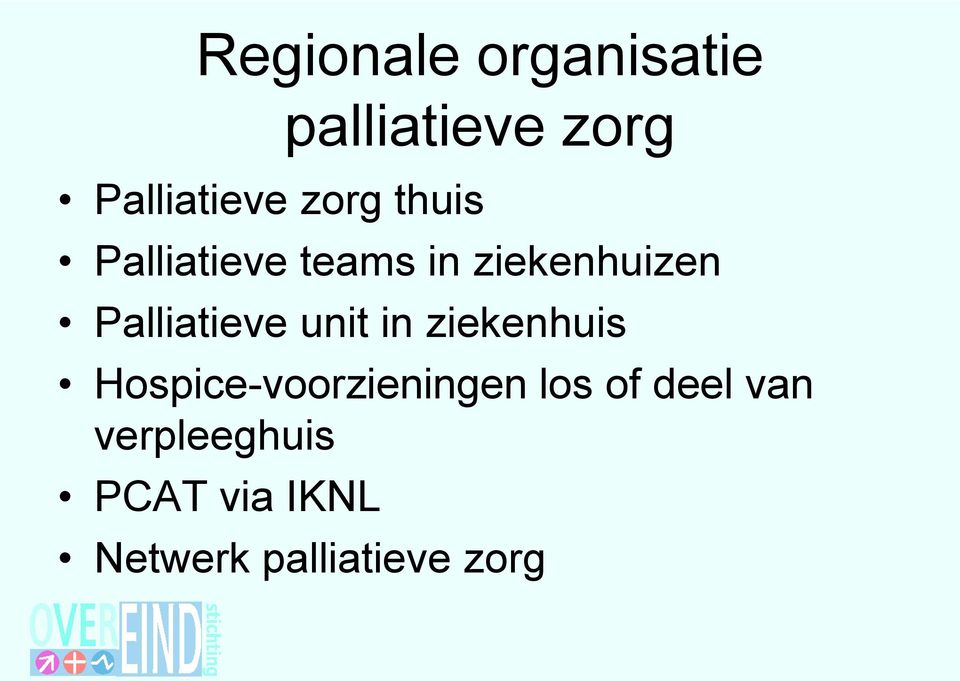 Palliatieve unit in ziekenhuis Hospice-voorzieningen