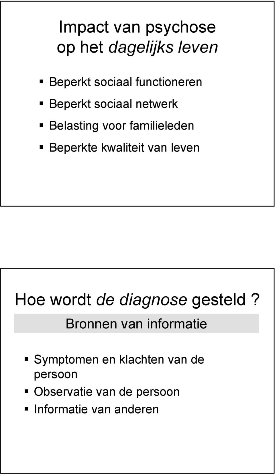 van leven Hoe wordt de diagnose gesteld?