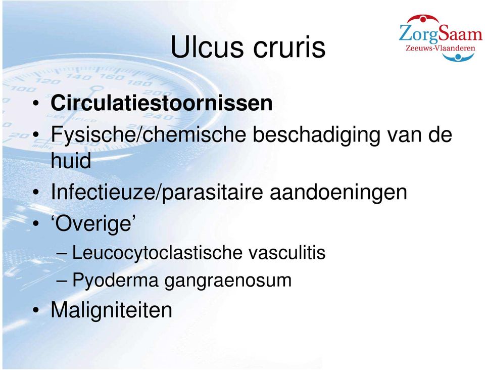 Infectieuze/parasitaire aandoeningen Overige