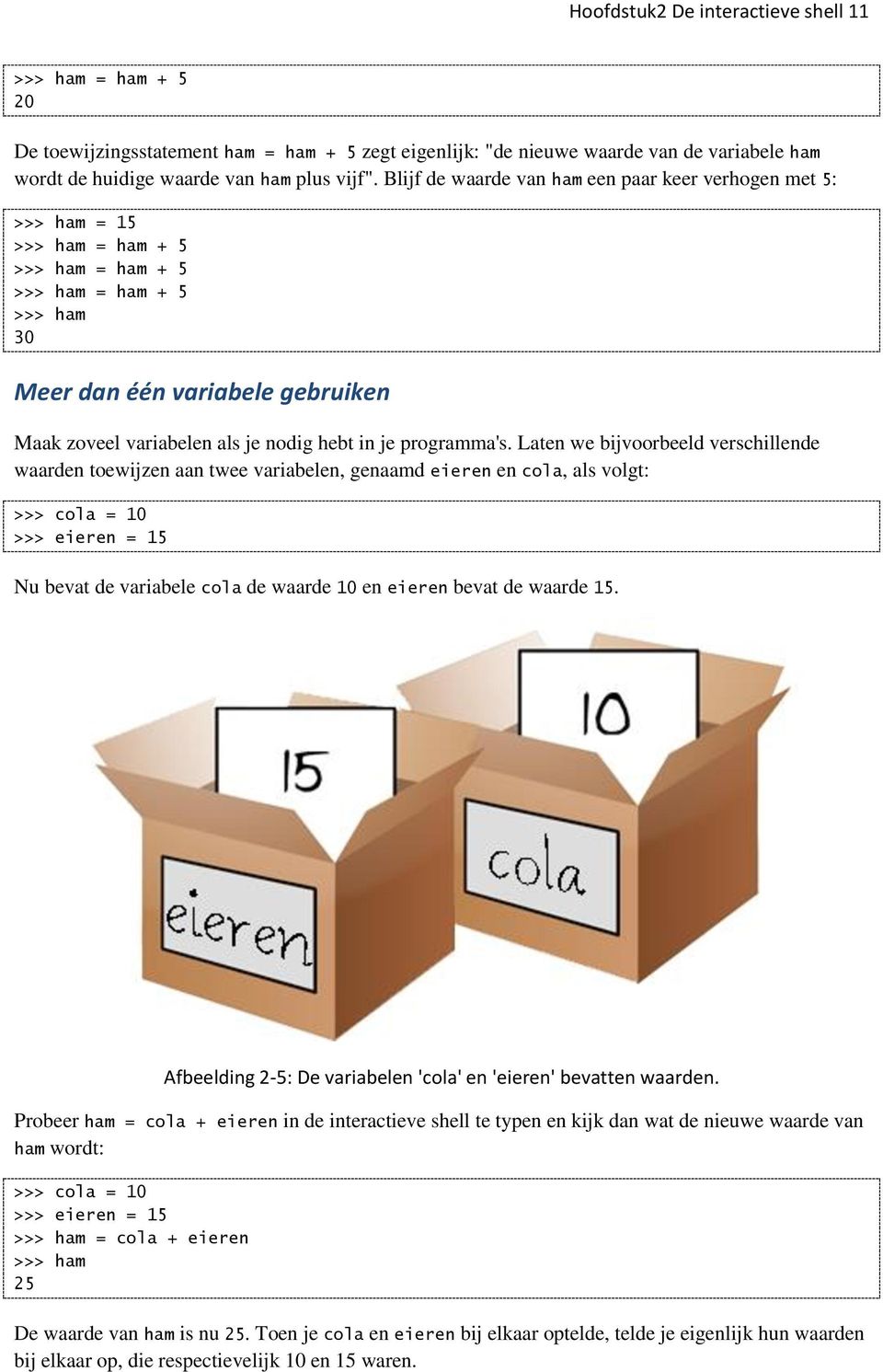 nodig hebt in je programma's.