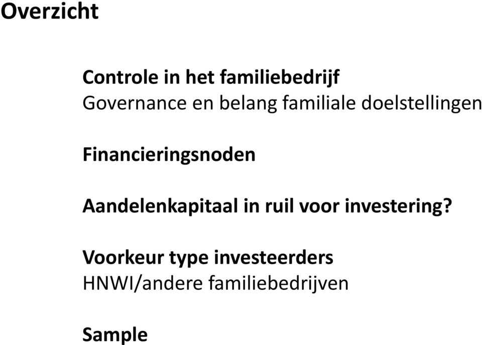 Aandelenkapitaal in ruil voor investering?