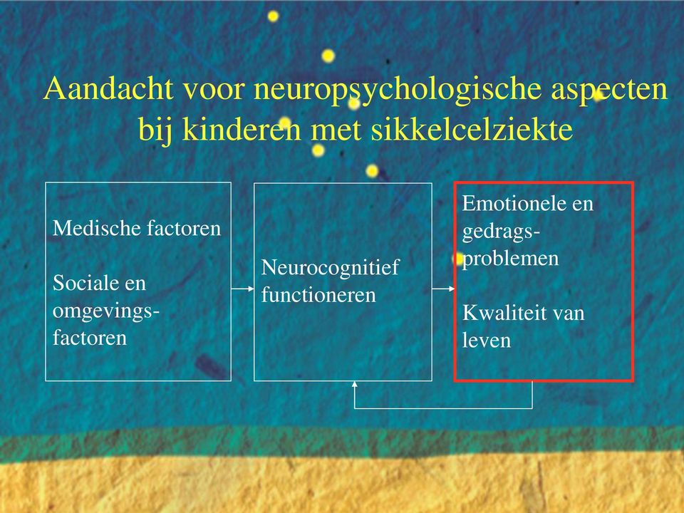 Sociale en omgevingsfactoren Neurocognitief