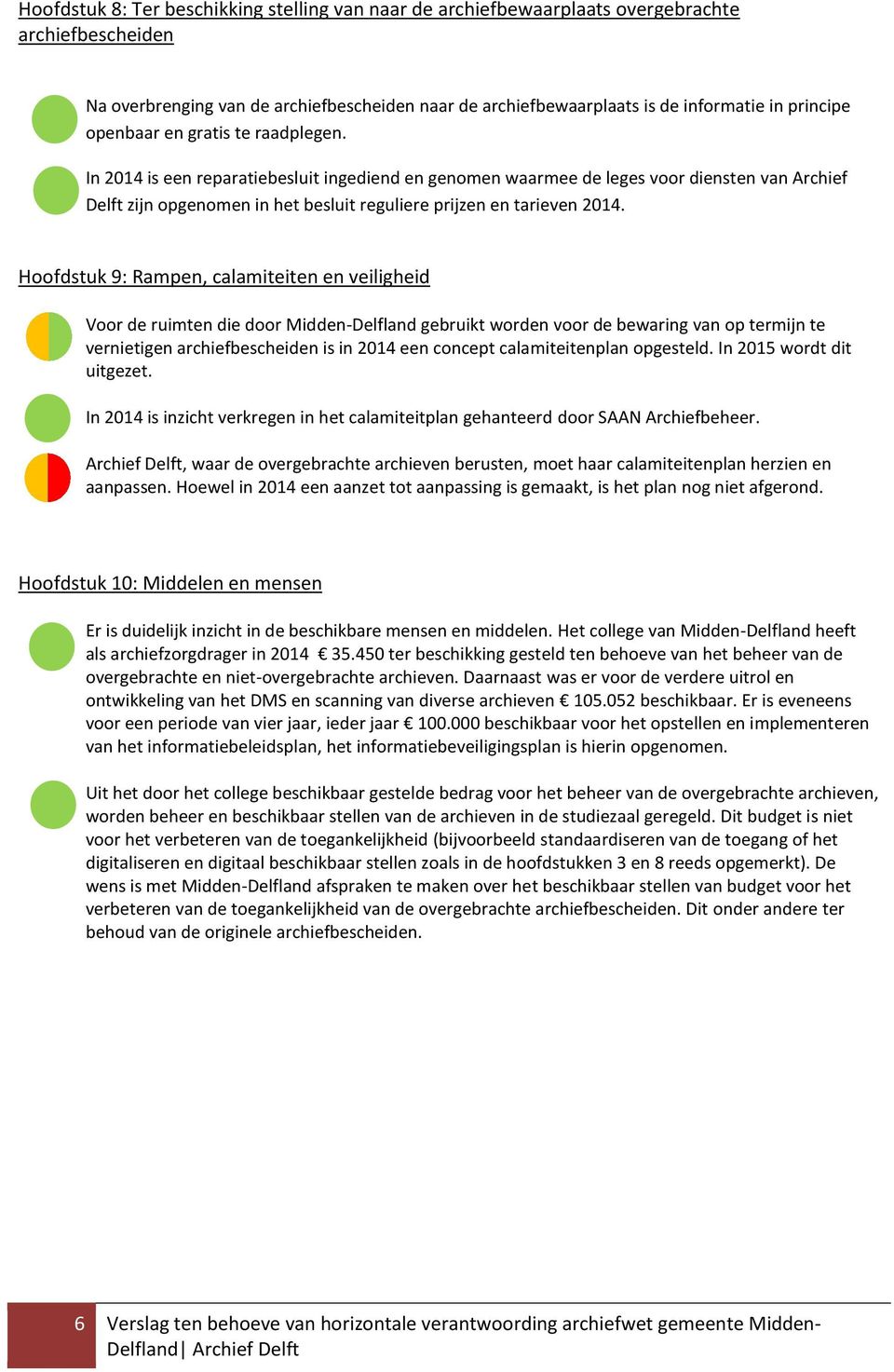 In 2014 is een reparatiebesluit ingediend en genomen waarmee de leges voor diensten van Archief Delft zijn opgenomen in het besluit reguliere prijzen en tarieven 2014.