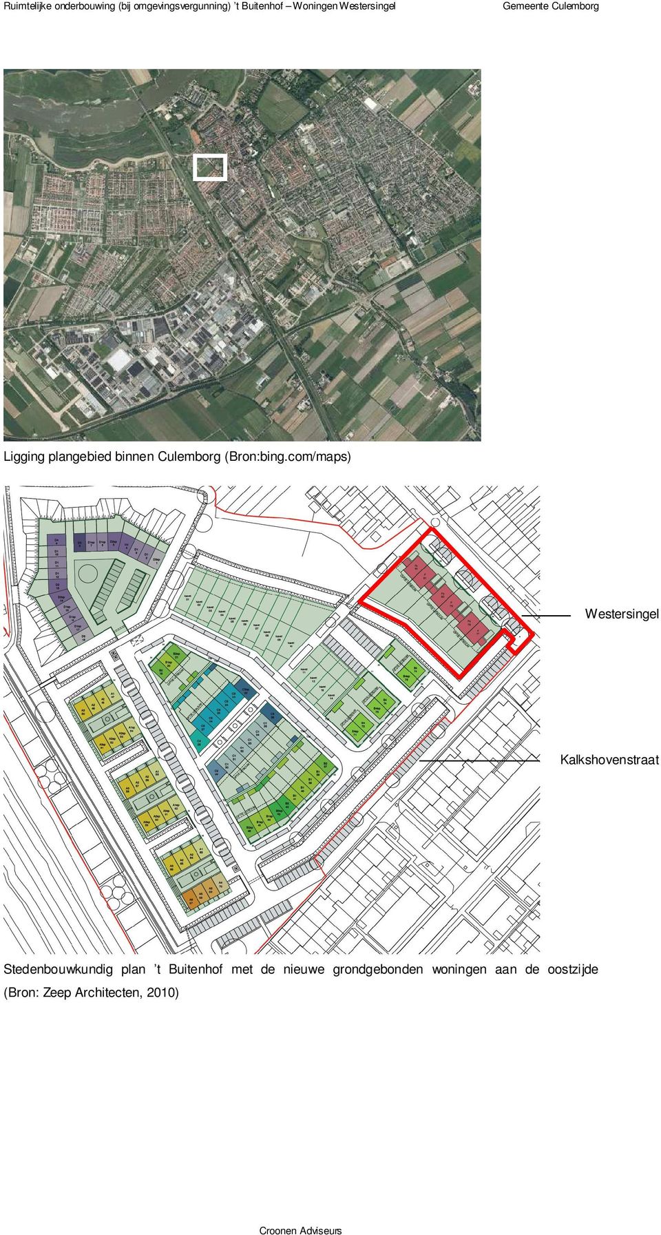Stedenbouwkundig plan t Buitenhof met de nieuwe