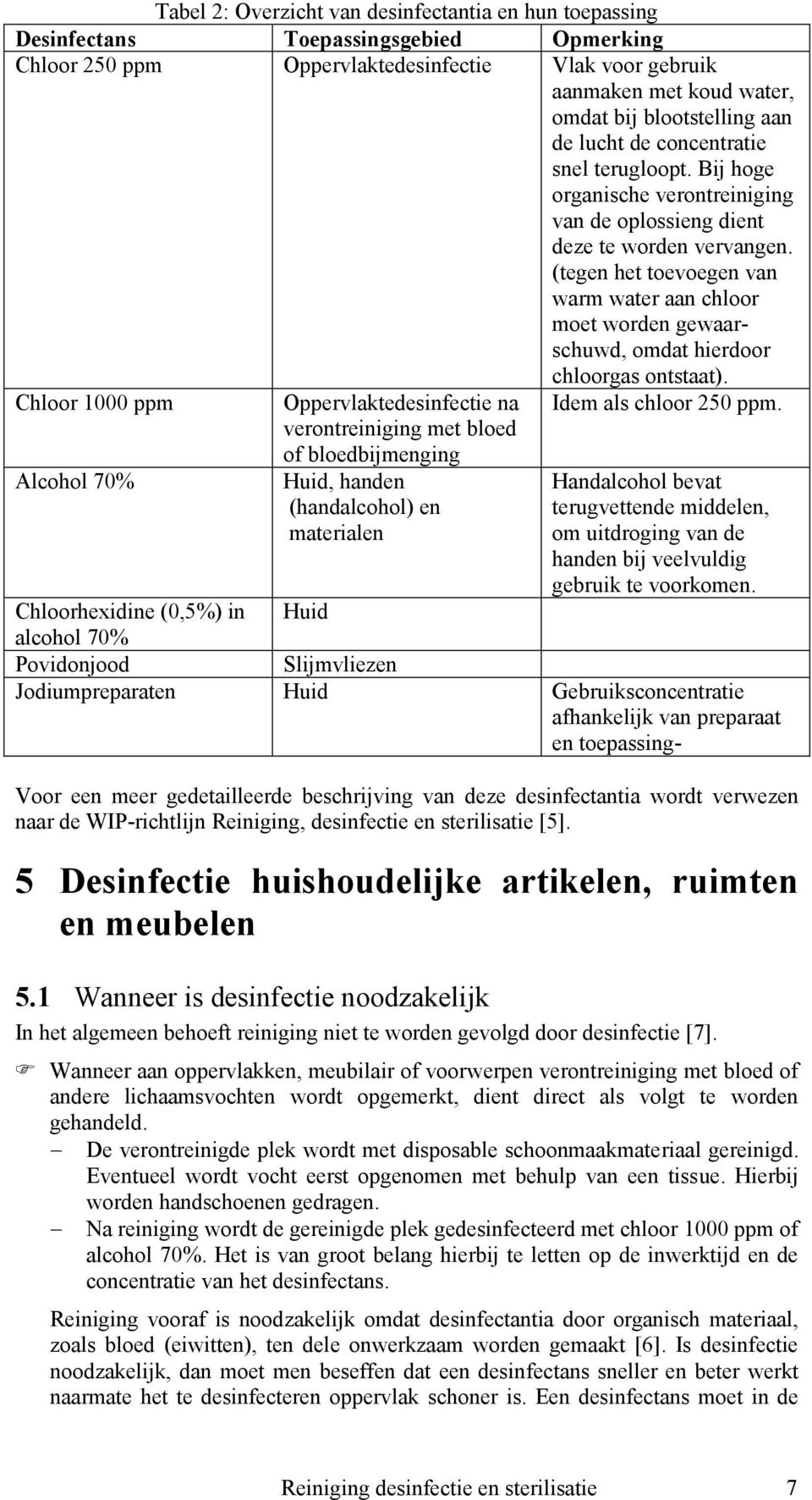 (tegen het toevoegen van warm water aan chloor moet worden gewaarschuwd, omdat hierdoor chloorgas ontstaat).