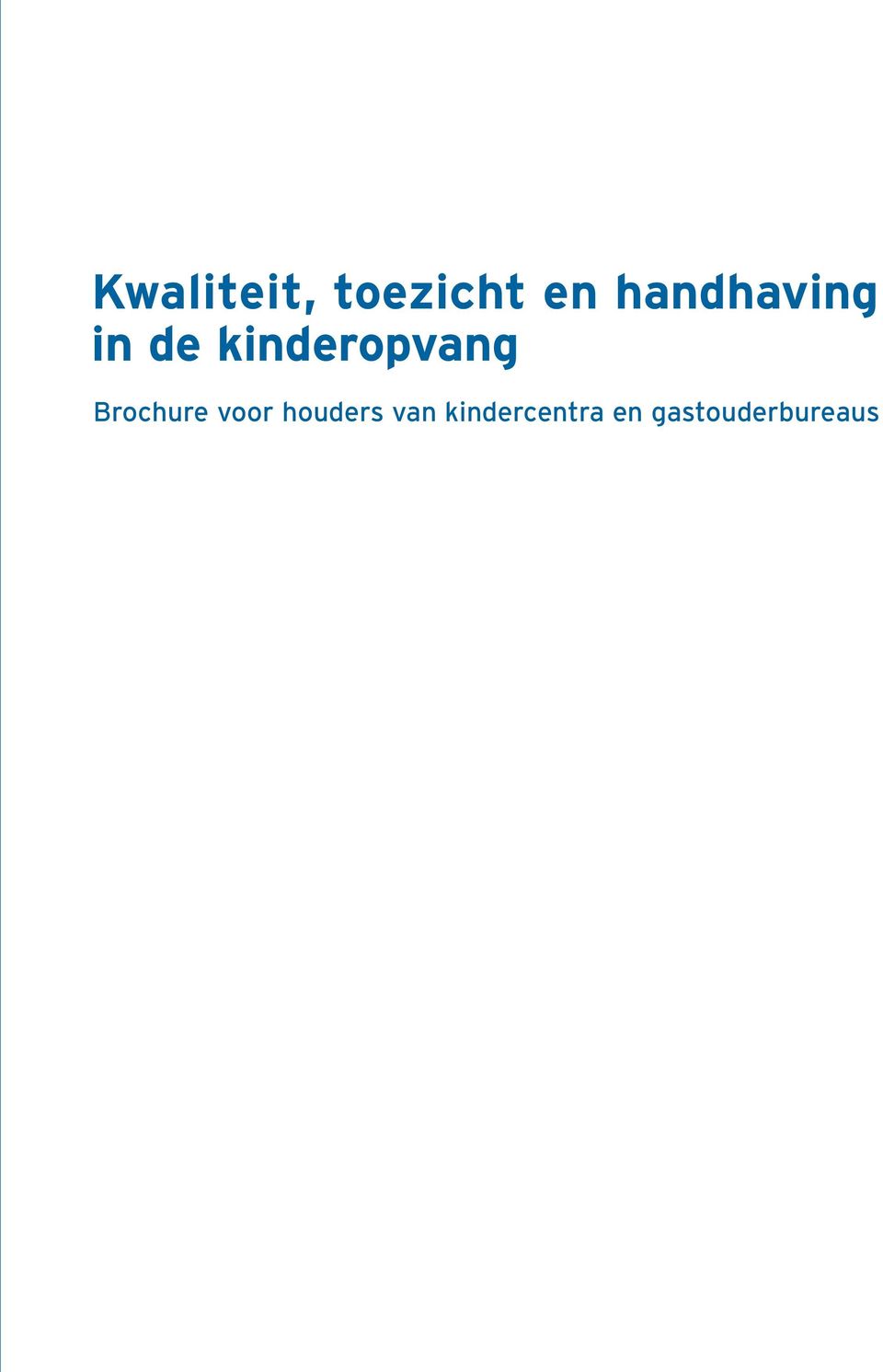 kinderopvang Brochure voor