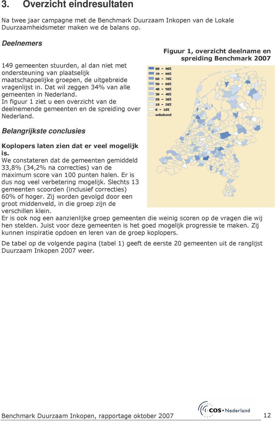 In figuur 1 ziet u een overzicht van de deelnemende gemeenten en de spreiding over Nederland.