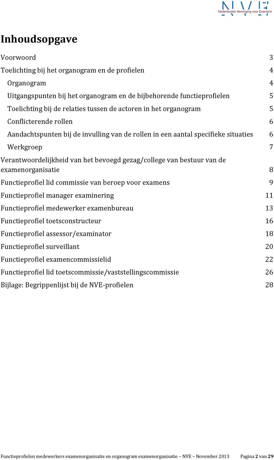 van bestuur van de examenorganisatie 8 Functieprofiel lid commissie van beroep voor examens 9 Functieprofiel manager examinering 11 Functieprofiel medewerker examenbureau 13 Functieprofiel