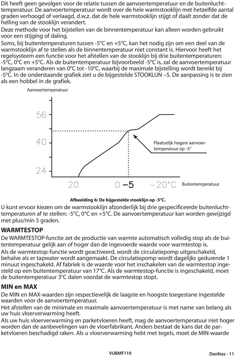 Deze methode voor het bijstellen van de binnentemperatuur kan alleen worden gebruikt voor een stijging of daling.