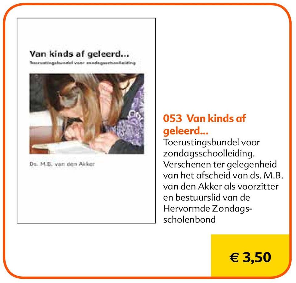 Verschenen ter gelegenheid van het afscheid van ds.