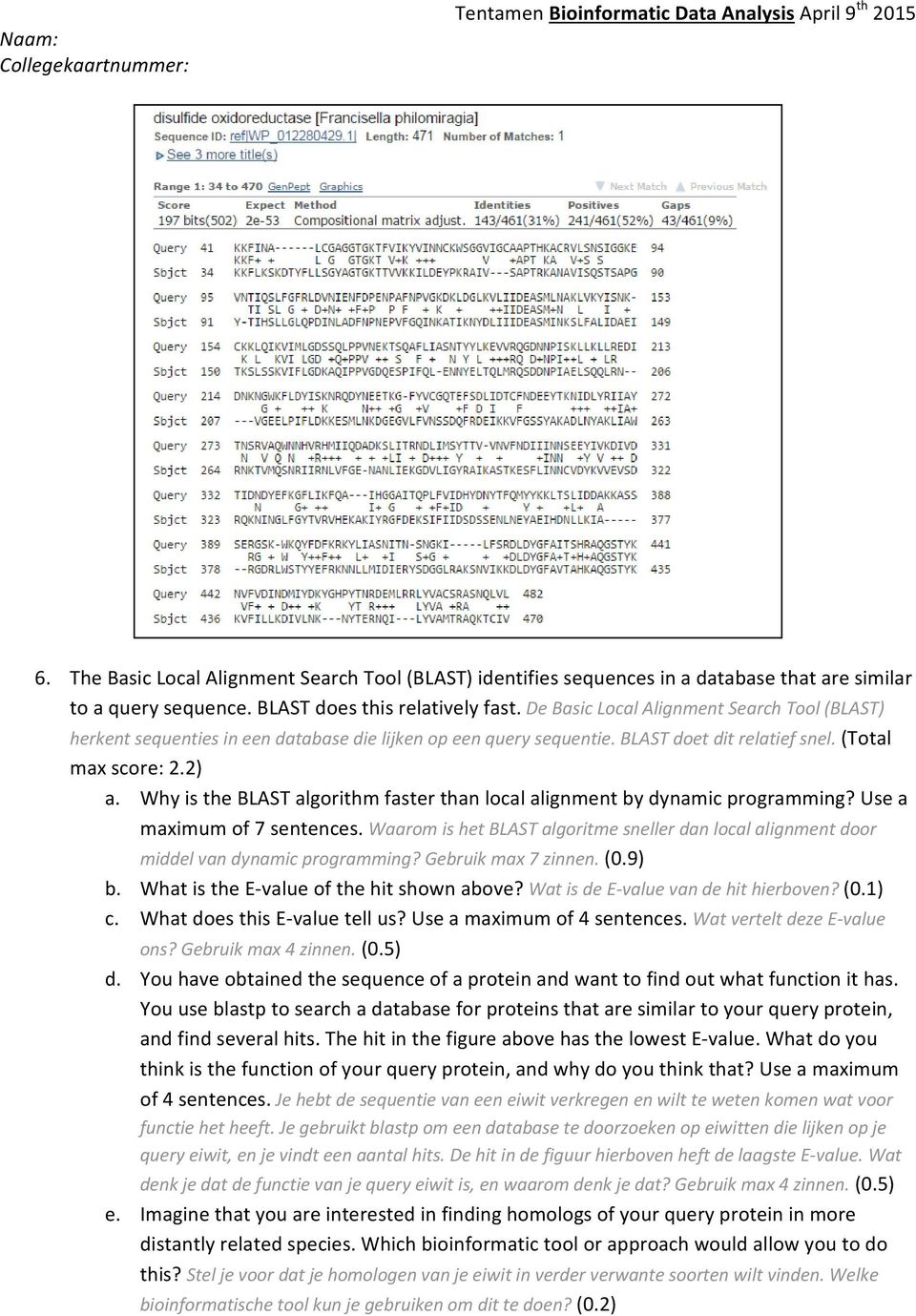 Why is the BLAST algorithm faster than local alignment by dynamic programming? Use a maximum of 7 sentences.