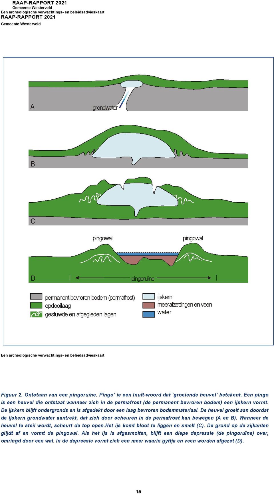 Een pingo is een heuvel die ontstaat wanneer zich in de permafrost (de permanent bevroren bodem) een ijskern vormt. De ijskern blijft ondergronds en is afgedekt door een laag bevroren bodemmateriaal.