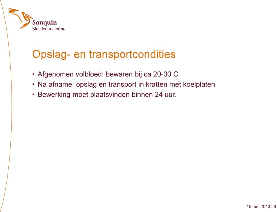 opslag en transport in kratten met koelplaten