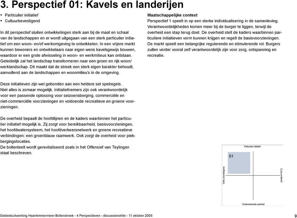 In een vrijere markt kunnen bewoners en ontwikkelaars naar eigen wens kavelsgewijs bouwen, waardoor er een grote afwisseling in woon en werkmilieus kan ontstaan.