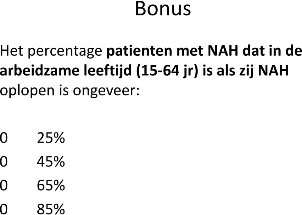 (15-64 jr) is als zij NAH oplopen