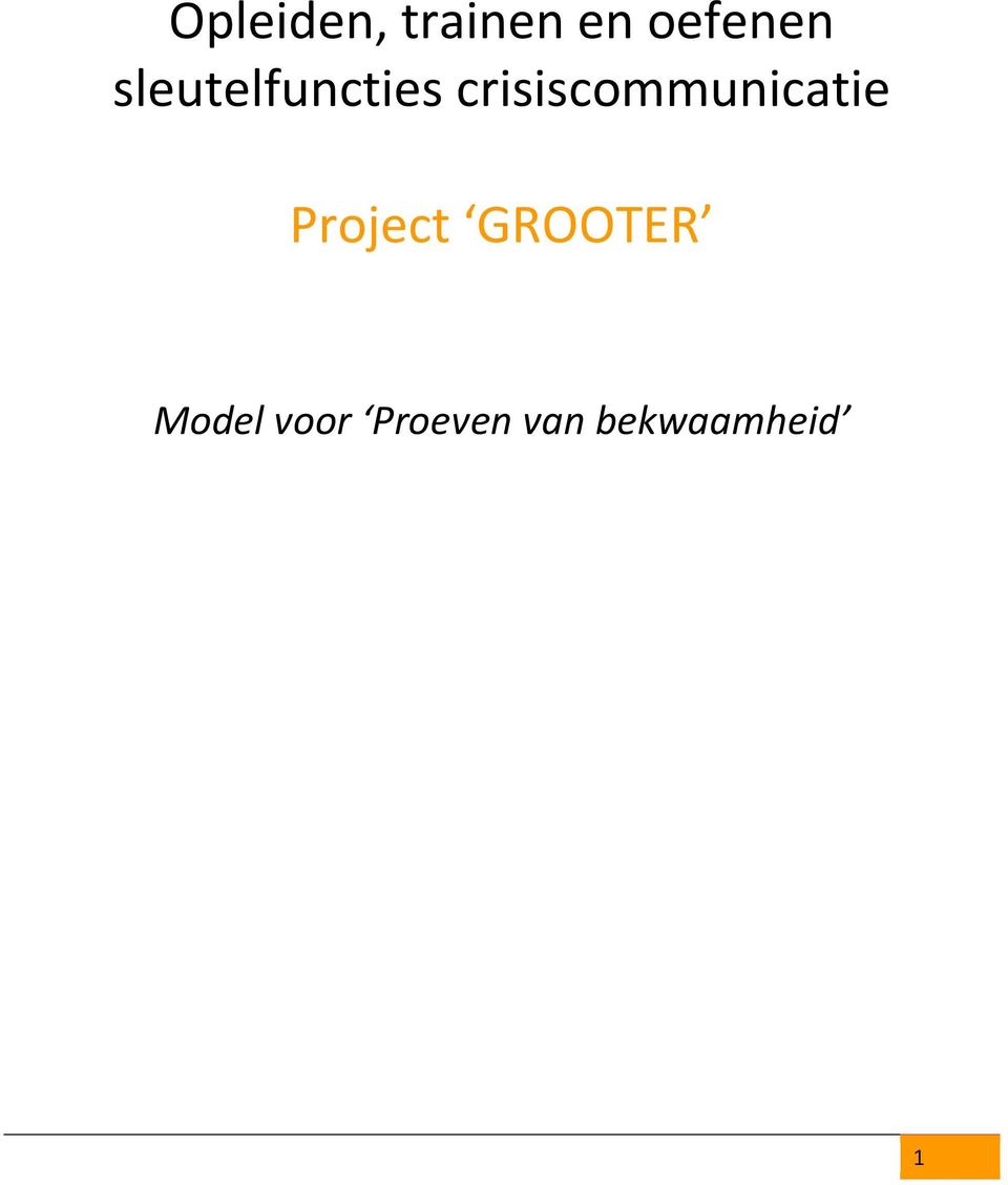 crisiscommunicatie Project