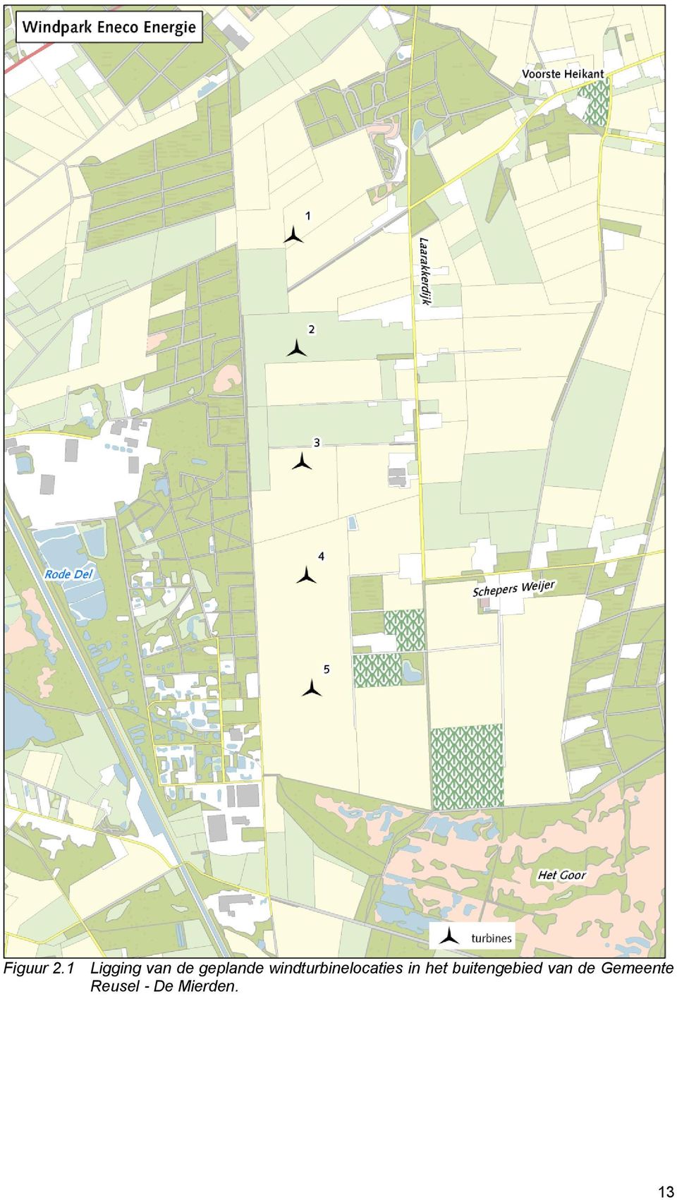 windturbinelocaties in het