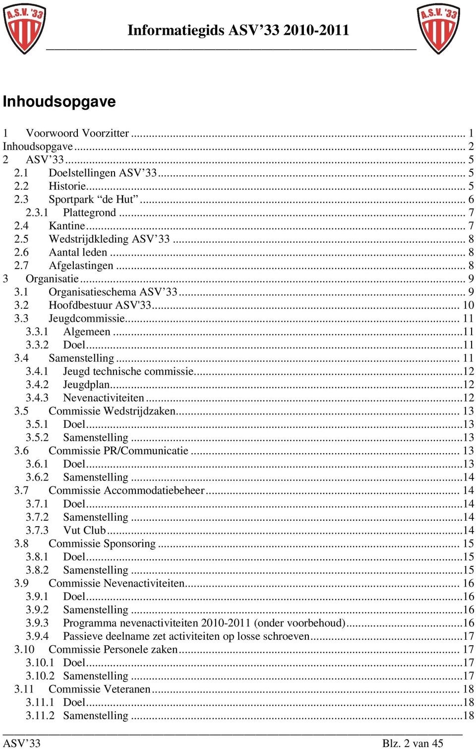 .. 11 3.3.1 Algemeen...11 3.3.2 Doel...11 3.4 Samenstelling... 11 3.4.1 Jeugd technische commissie...12 3.4.2 Jeugdplan...12 3.4.3 Nevenactiviteiten...12 3.5 Commissie Wedstrijdzaken... 13 3.5.1 Doel.