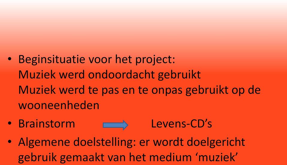 wooneenheden Brainstorm Levens-CD s Algemene