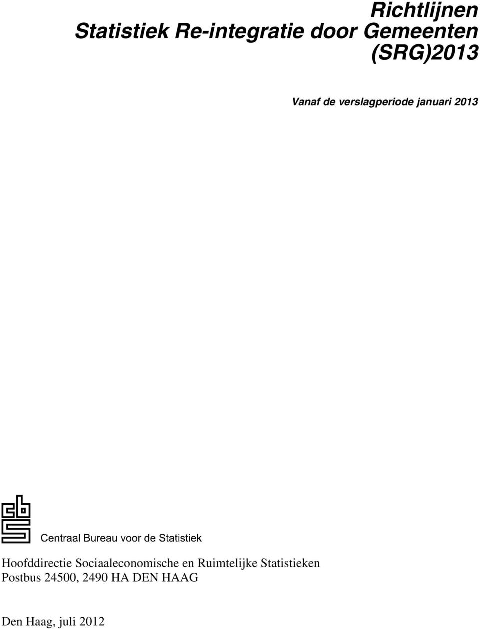 Hoofddirectie Sociaaleconomische en Ruimtelijke