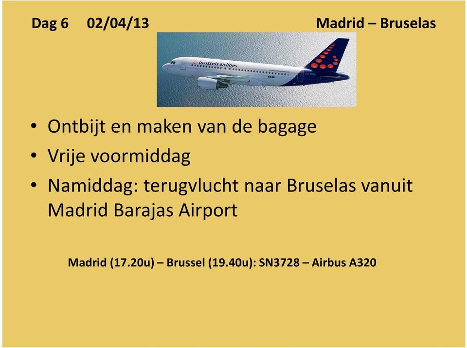 terugvlucht naar Bruselas vanuit Madrid Barajas