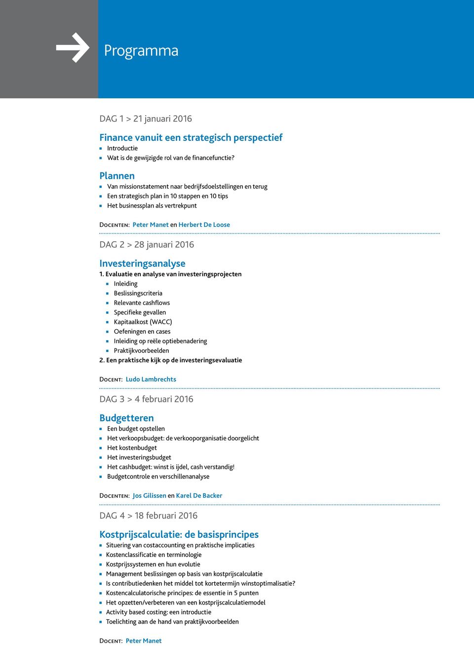 > 28 januari 2016 Investeringsanalyse 1.