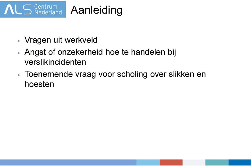 handelen bij verslikincidenten