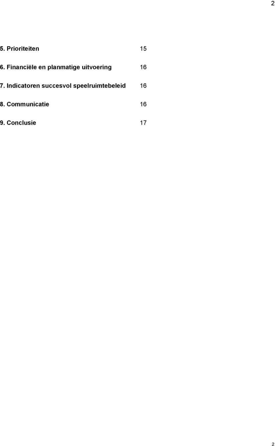 16 7. Indicatoren succesvol