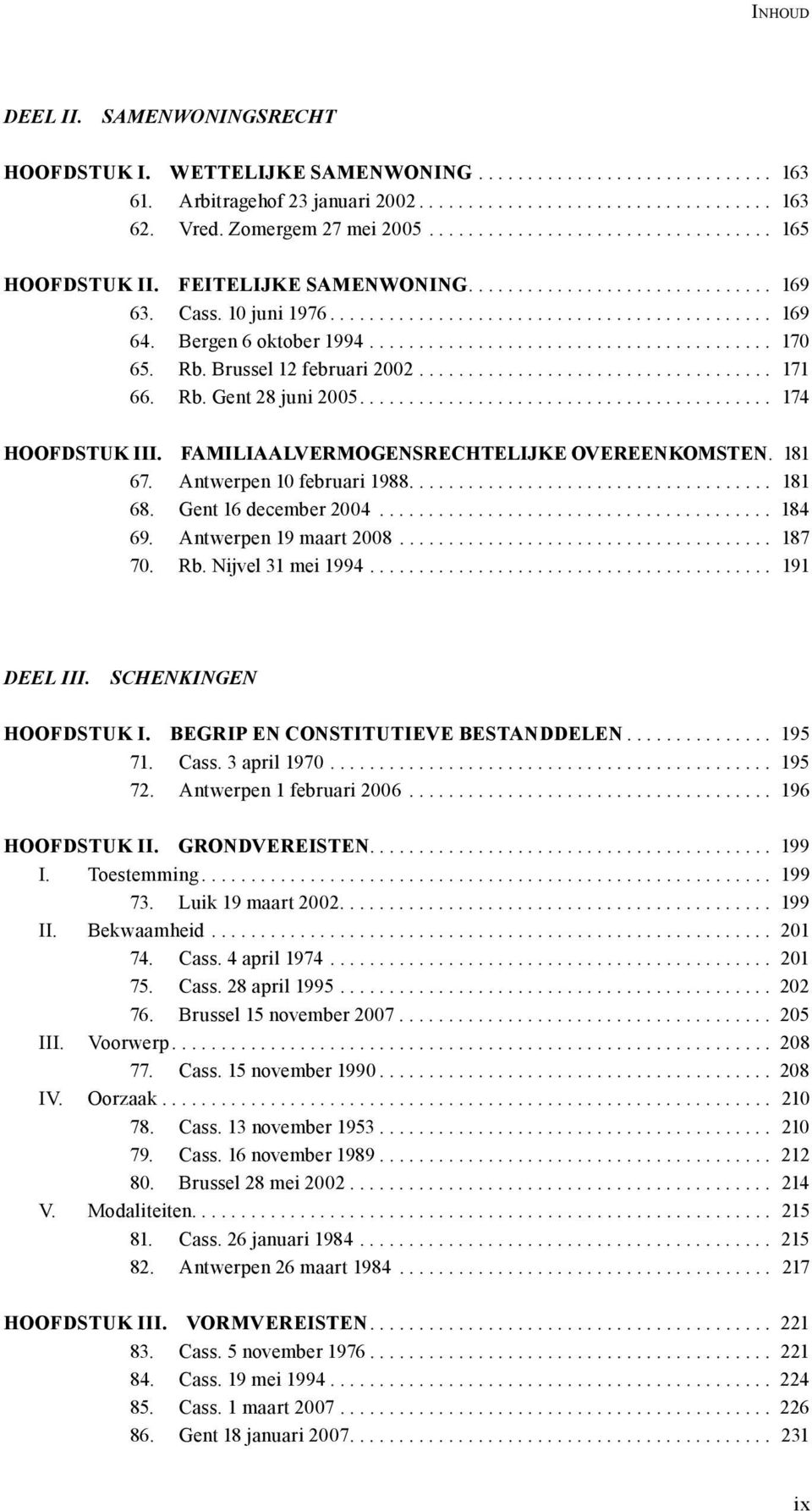 Bergen 6 oktober 1994......................................... 170 65. Rb. Brussel 12 februari 2002.................................... 171 66. Rb. Gent 28 juni 2005.......................................... 174 HOOFDSTUK III.