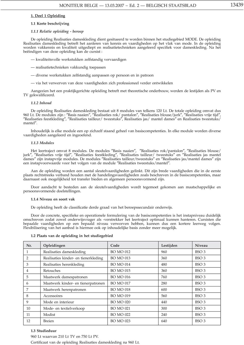 In de opleiding worden vakkennis en kwaliteit uitgediept en realisatietechnieken aangeleerd specifiek voor dameskleding.