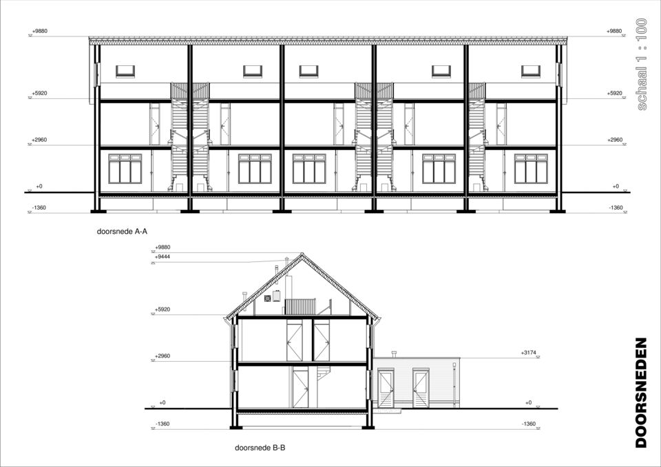 doorsnede A-A +9880 +9444 +5920 +2960
