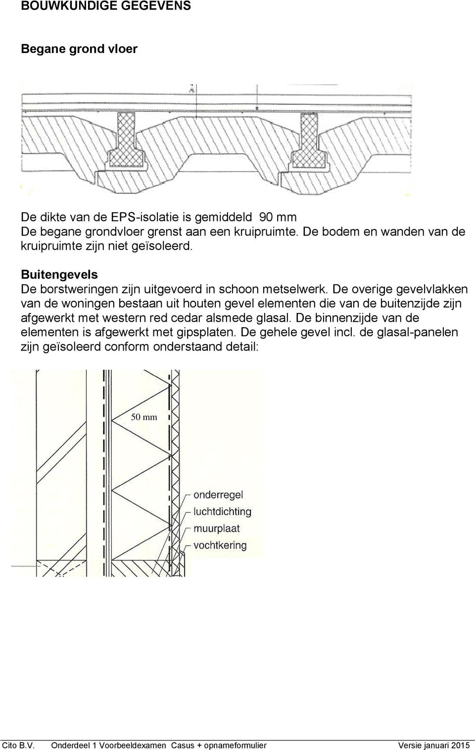 De overige gevelvlakken van de woningen bestaan uit houten gevel elementen die van de buitenzijde zijn afgewerkt met western red cedar